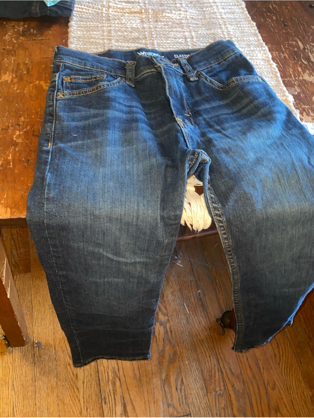 Wrangler Relaxed Fit Dark Blue Denim Jeans